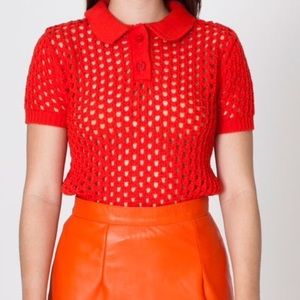 American Apparel knit tennis shirt